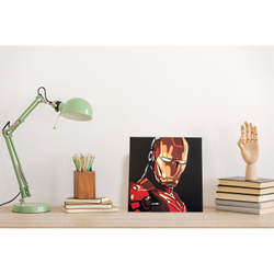 3D картина по номерам Железный человек Marvel (Марвел) SamCraft, подарочный набор для творчества, многослойное панно из дерева для раскрашивания и сборки, супергерой комиксов
