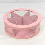 Коробка сборная 30х10 см с окошком (Розовый)