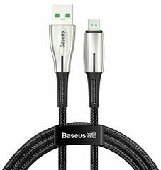 Кабель USB - Micro-USB 4A Baseus Waterdrop (CAMRD-C01) с быстрой зарядкой 20W 2м (200 см) (Черный с золотым)