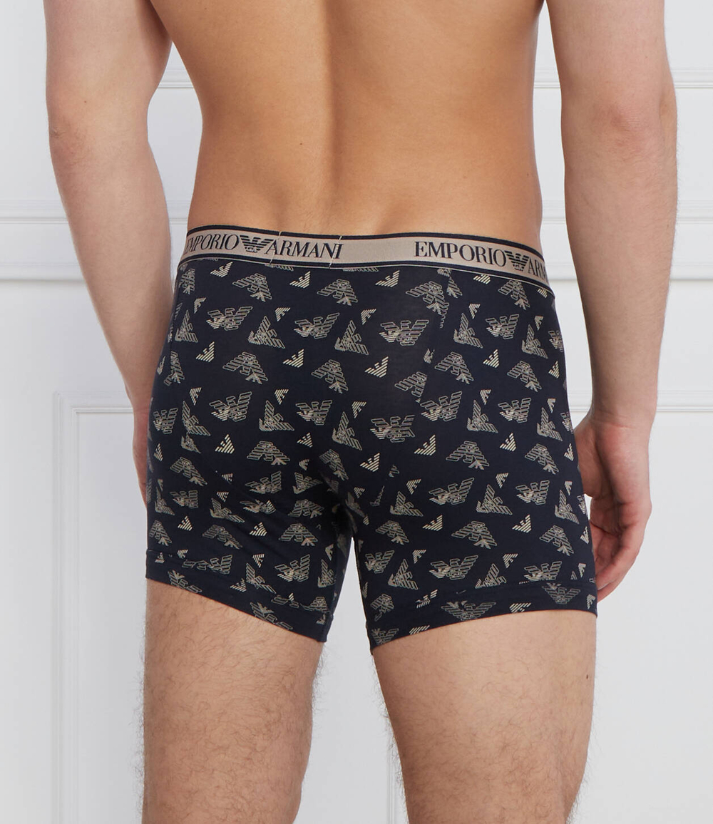 Трусики-боксеры 3шт. Emporio Armani - темно-синий(111473 3F717)