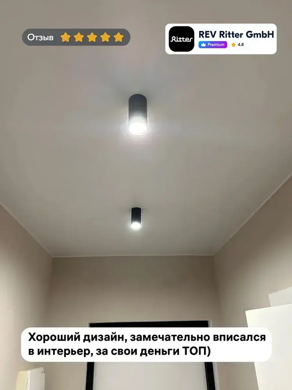 Ritter Спот потолочный накладной Arton, черный 59951 7