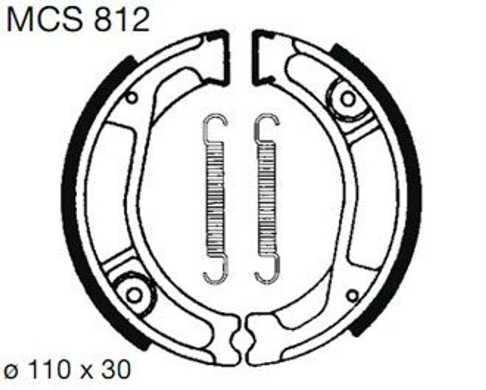 Колодки тормозные барабанные TRW MCS812
