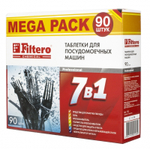 Таблетки для ПММ Filtero "7 в 1" МЕГАПАК 90 шт.