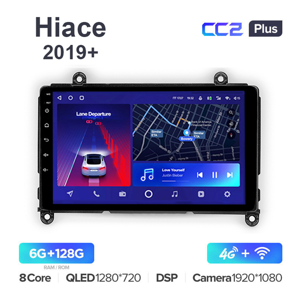 Teyes CC2 Plus 9"для Toyota Hiace 2019+