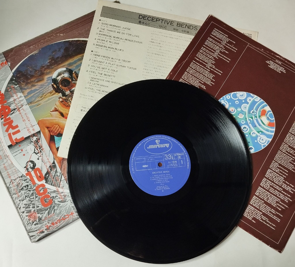 Винтажная виниловая пластинка LP 10cc Deceptive Bends (Japan 1977) (Obi Copy)