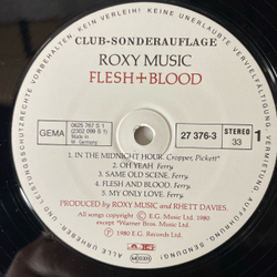 Винтажная виниловая пластинка LP Bryan Ferry, Roxy Music, Flesh and Blood (Германия 1980)