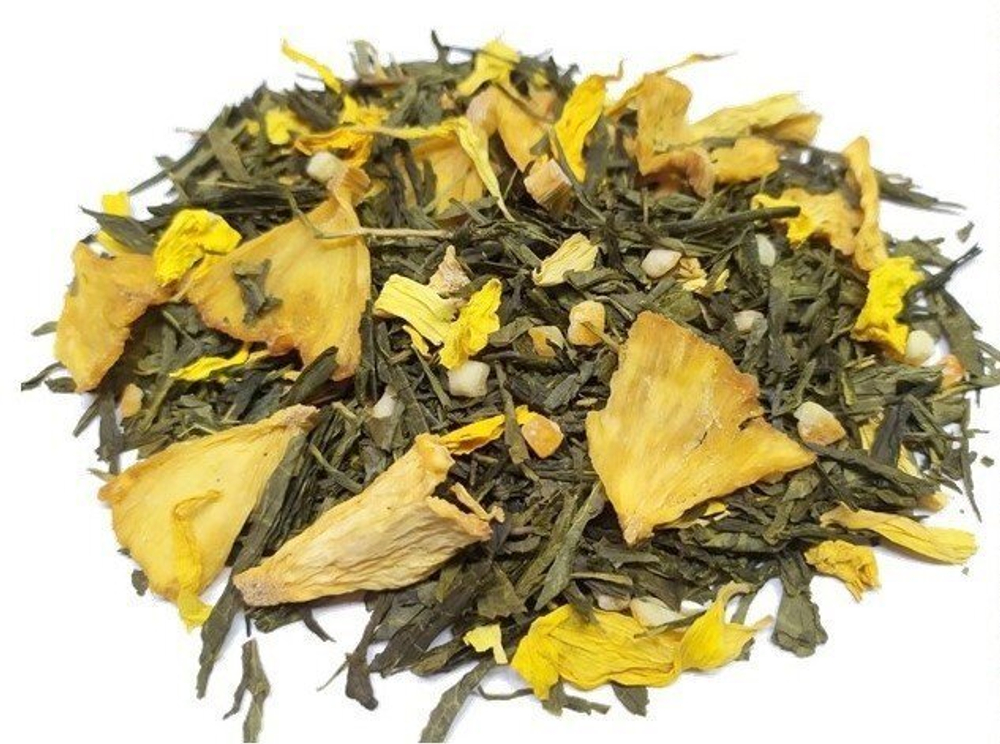 7791D Чай зеленый ароматизированный ЭЛИТНАЯ коллекция "Ананасы Шампань"