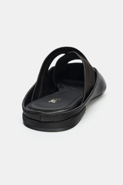 ZARA БАЛЕТКИ‑МЮЛИ С ЭЛАСТИЧНЫМИ ПЕРЕКРЕЩИВАЮЩИМИСЯ РЕМЕШКАМИ, ЧЕРНЫЙ