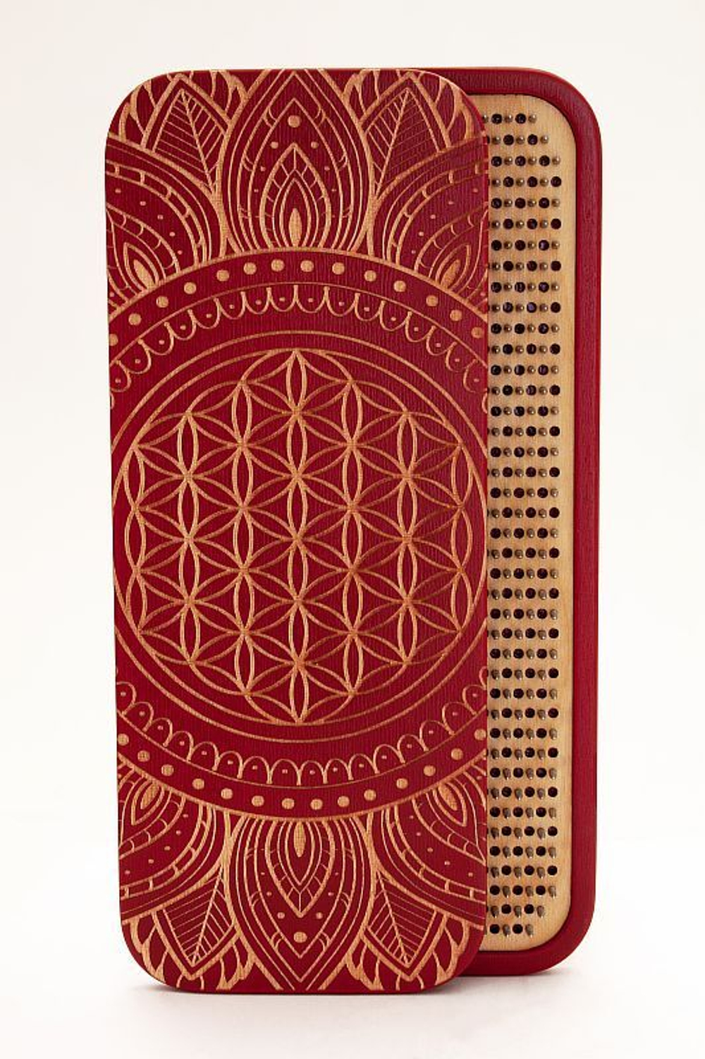 Доска садху Ом на мандале медные гвозди