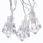 Гирлянда для дома 4,0 м 20 ламп LED с насадками КРИСТАЛЛ, прозрач.пров., авторежим.,IP-20 RG/RB (возможность соединения)