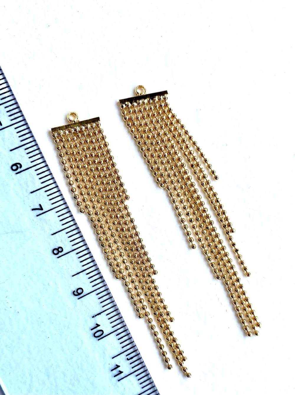 47469-з Подвеска «Кисточки», 65*11мм, позолота