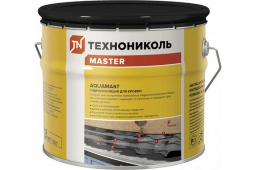 Мастика битумно-резиновая AquaMast (3кг) Кровля ТЕХНОНИКОЛЬ