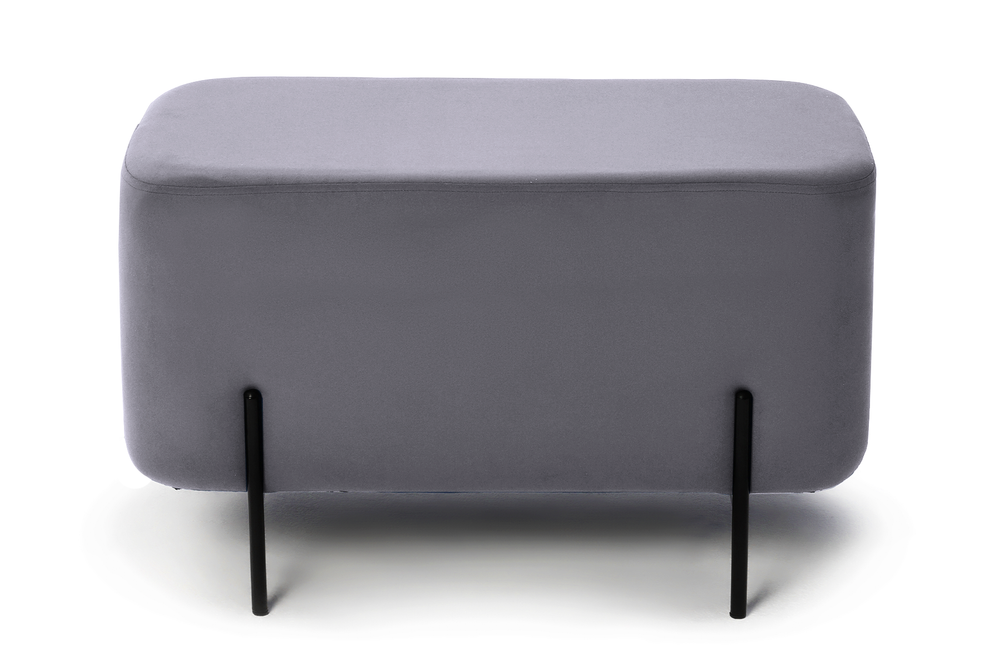 Пуф Gloria овальный Серый