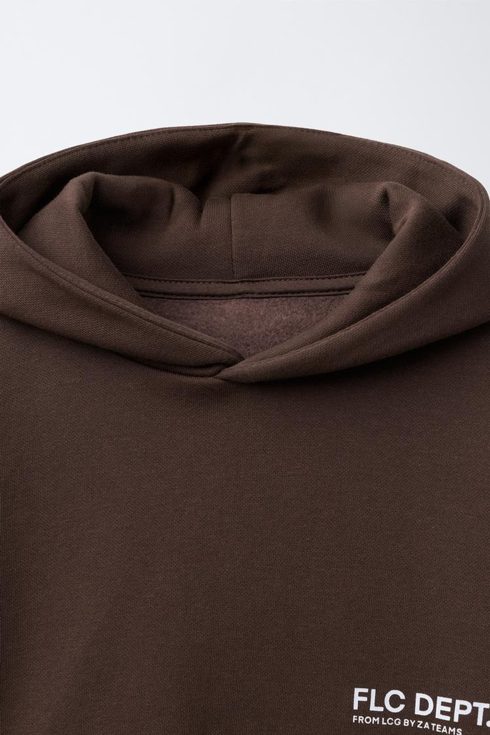 ZARA БАЗОВОЕ ХУДИ С КАПЮШОНОМ, ШОКОЛАДНЫЙ