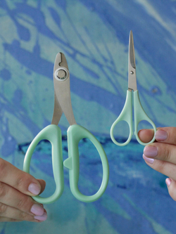 Ножницы и кусачки для флористической проволоки / Набор из двух инструментов для лепки декоративных цветов из сахарной мастики, глины, холодного фарфора