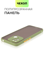 Чехол BROSCORP для Xiaomi Redmi 10C оптом (арт. XM-R10C-ST-TPU-GREEN-ORANGE)