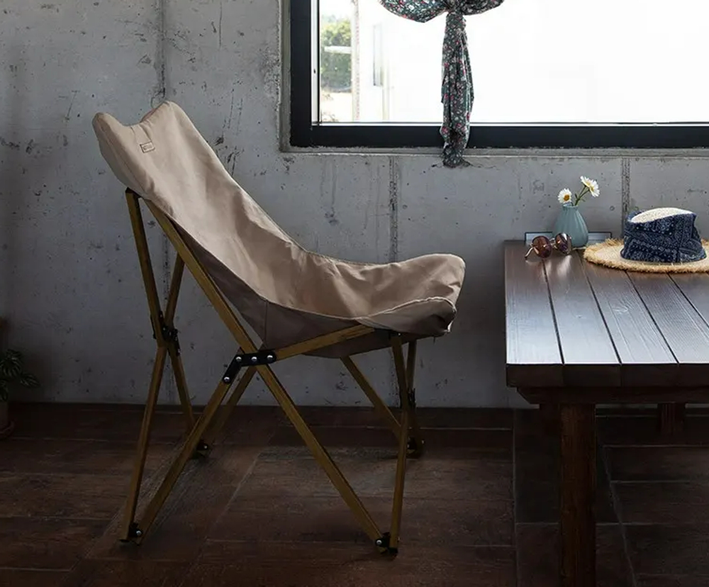 Кресло туристическое Naturehike MW01, складное, хаки, до 120 кг