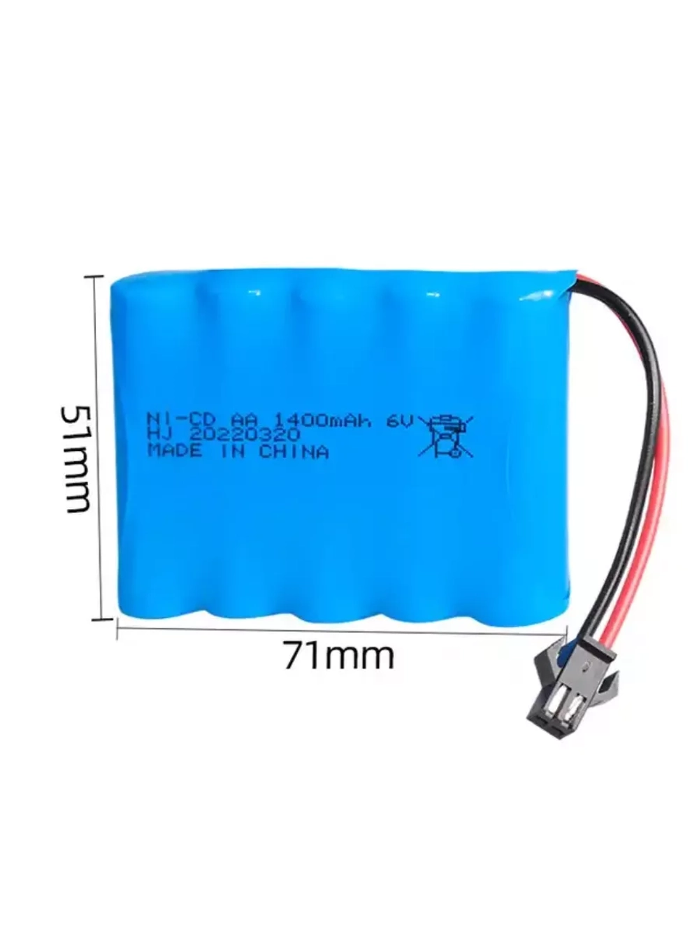 Аккумулятор Ni-Cd 6V 1400mAh