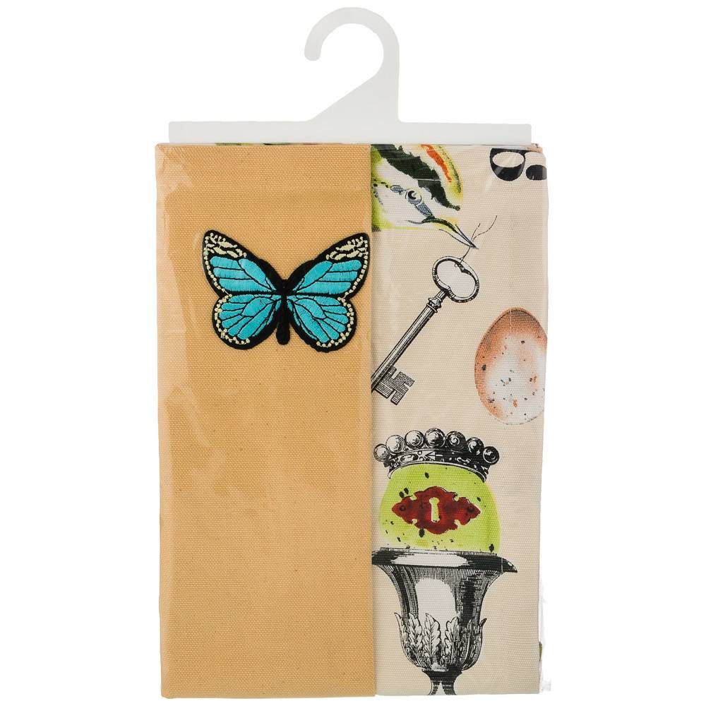 КОМПЛЕКТ ПЛЕЙСМЕТОВ 30*40СМ 2ШТ, "БАТТЕРФЛЯЙ",Х/Б 100%