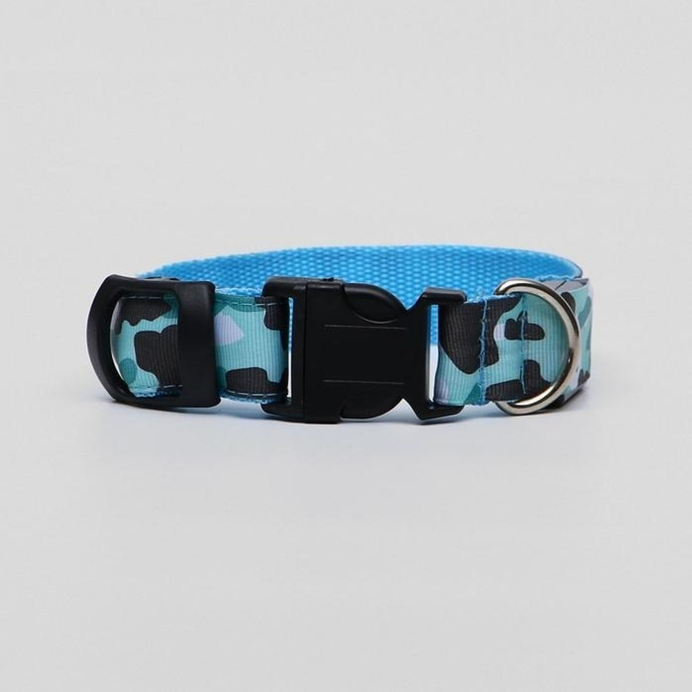 Ошейник с подсветкой "Милитари", 3 режима свечения, Микс цветов, Размер М 43-48 см