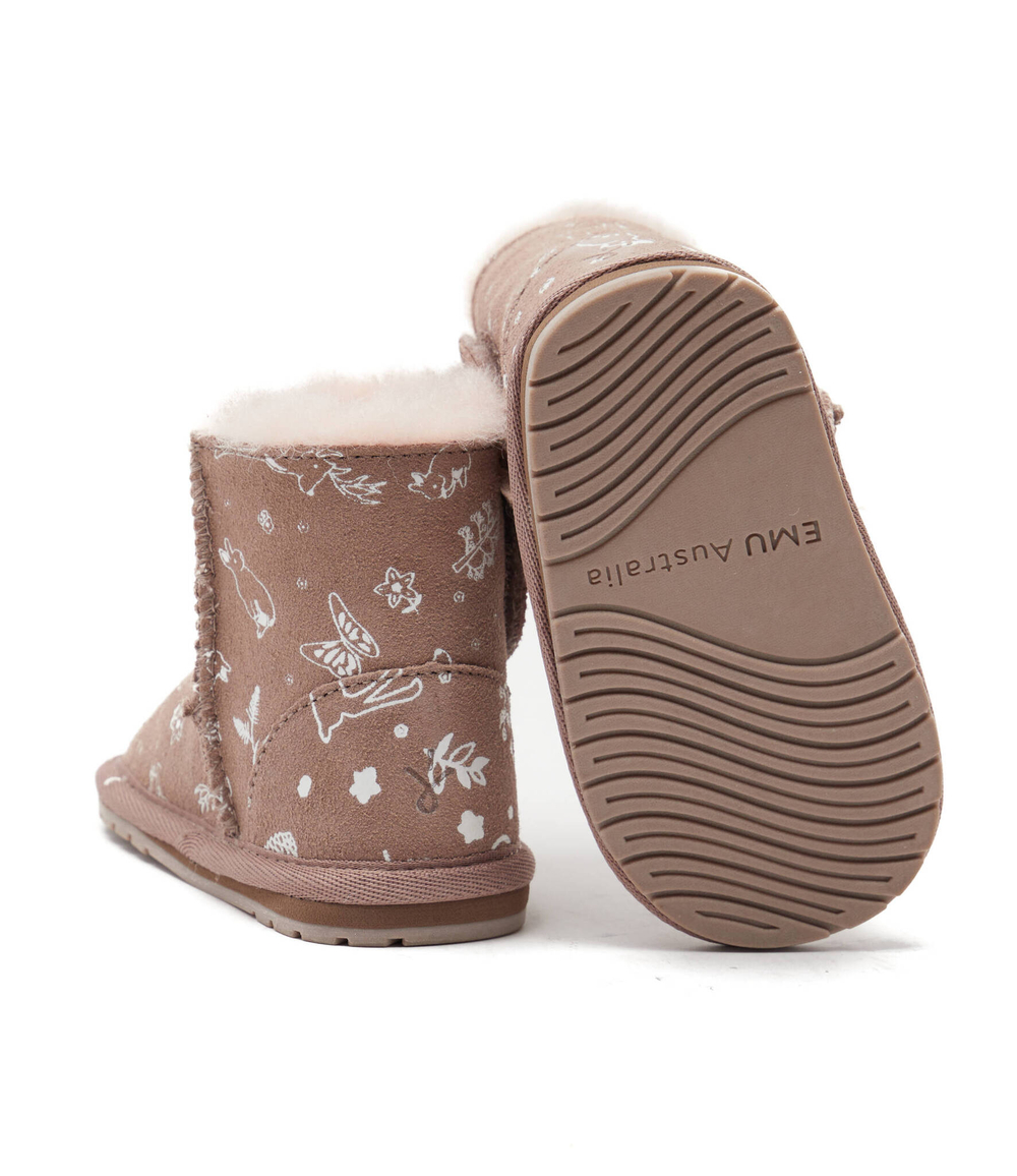 Кожаные угги woodland toddle EMU Australia - коричневый(B12765)