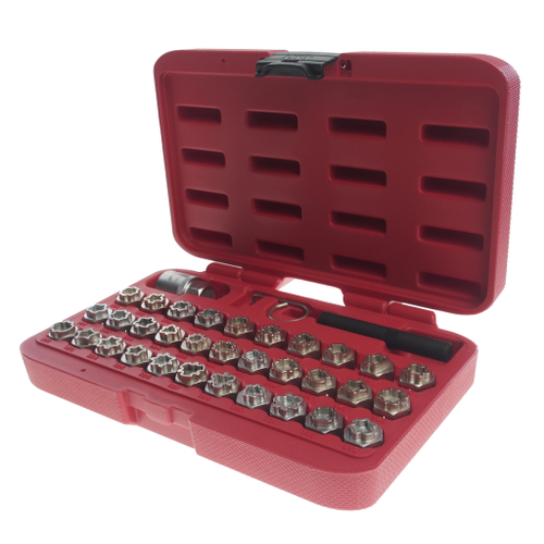 JTC-6747 - Набор головок для секретных болтов 35 предметов (MERCEDES) JTC - 
Предназначен для установки и снятия секреток.
Применение: Mercedes Benz.
Номер ММ: 301-332.