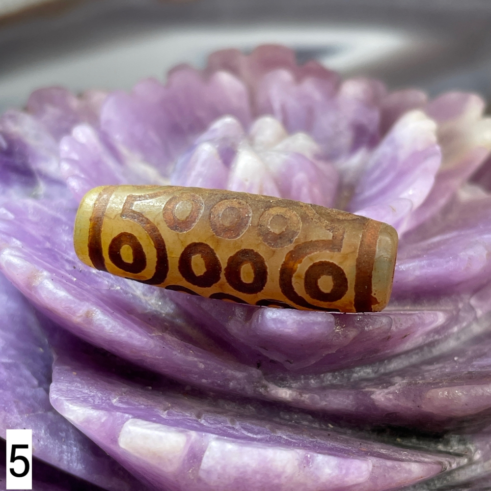 59554 Агат Бусина Дзи Двадцать один глаз 10*30мм-60