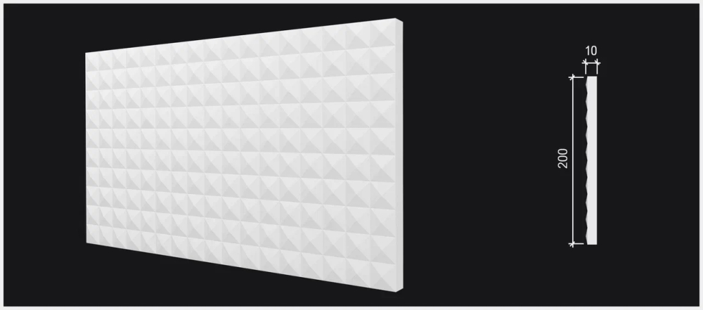 Панели DECOR-DIZAYN Дюрополимер DD932 (3m) ДД Панель (200x10x3000мм)