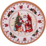 Подставка под кружку керамическая 10,5см «Дед Мороз с подарками»
