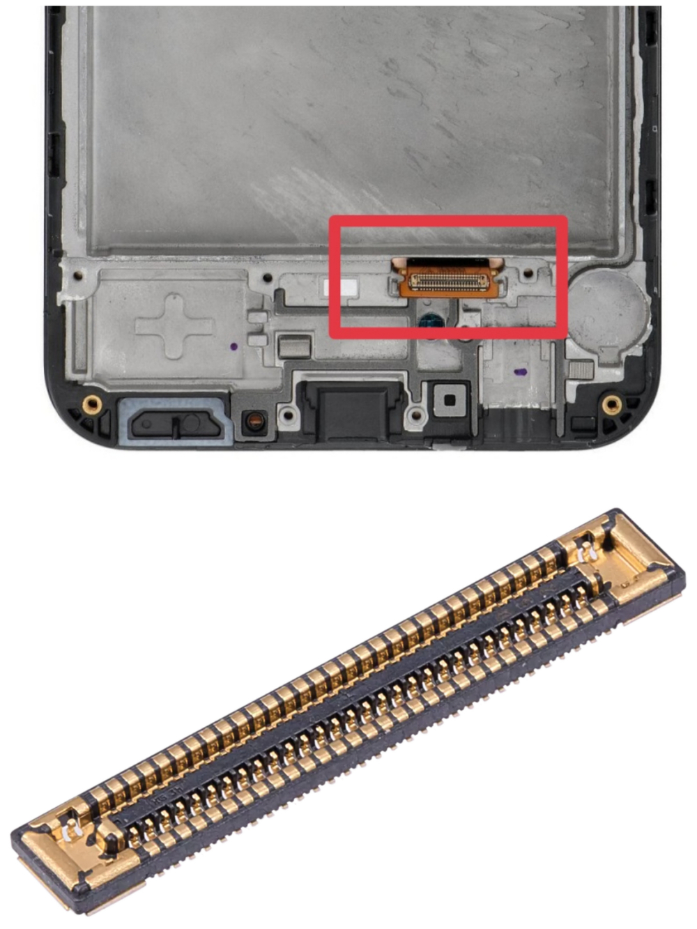 Samsung Galaxy A15 (SM-A155) / (SM-A156)
- FPC Коннектор дисплея (на шлейфе)