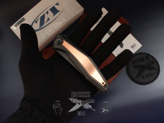 Складной нож Zero Tolerance 0470S110V c клинком из стали CPM-S110V, рукоять медь / титан