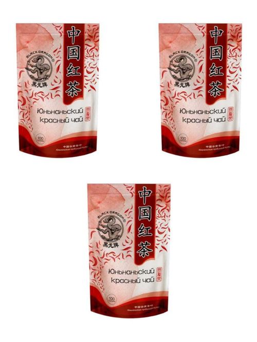 Чай красный Black dragon Юньнаньский 100 г, 3 шт