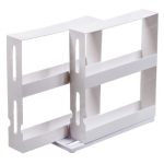 Полка универс, пластик, 2 секц, 27.6х10.4х28 см, бел, PU201208