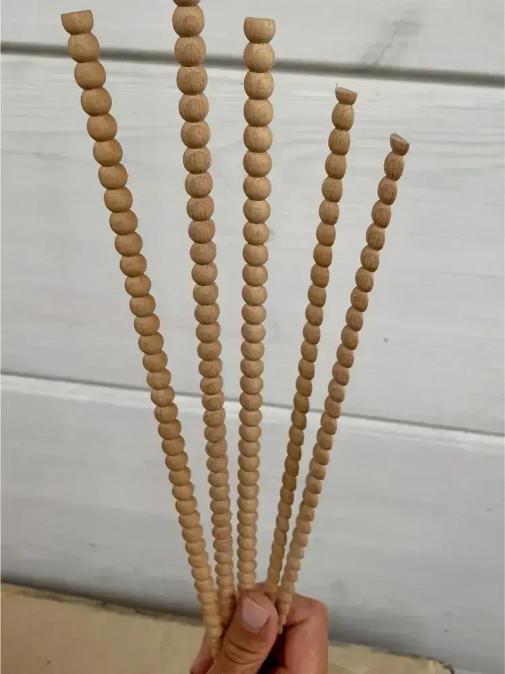 Молдинг декоративный для стен N142. Деревянные заготовки для творчества, бук, 10 шт. по 1200 мм.