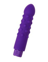 Фиолетовый вибратор с шишечками - 17 см.