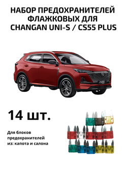 Набор предохранителей для Changan UNI-S и CS55 Plus флажковый