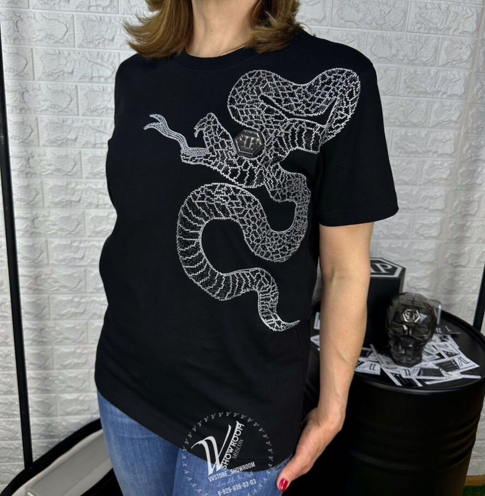 Футболка Philipp Plein Crystal Snake Edition