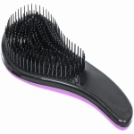 Расческа массажная «Компактная-капля», цвет фиолетовый, в коробке, 18см