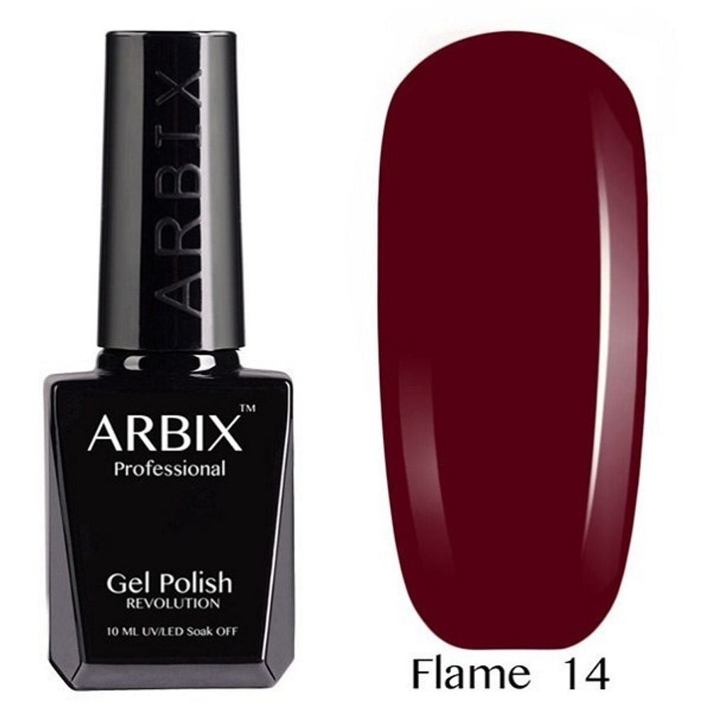 Arbix гель лак Flame, Гранатовый фреш №14