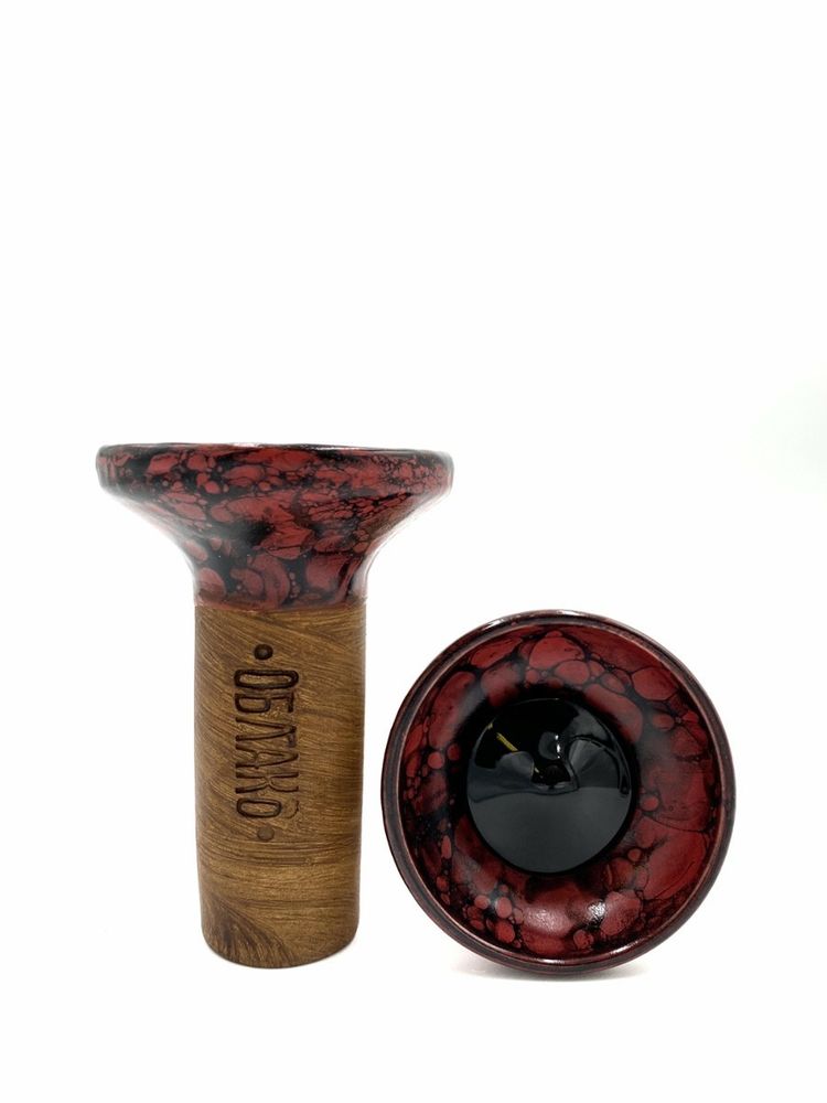 Oblako Flow Black on Red-Black Marble