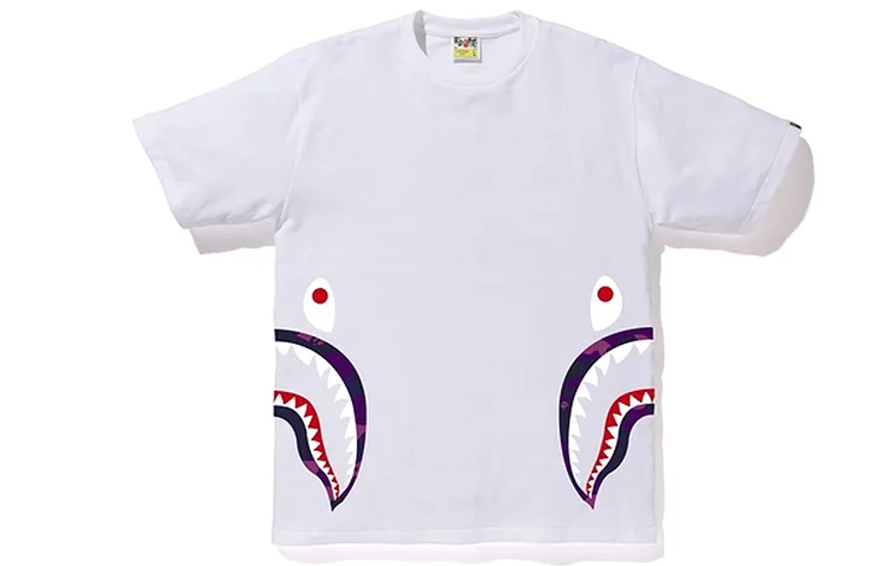 A Bathing Ape Color Camo Side Shark Tee