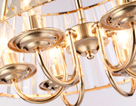 Подвесная люстра с хрусталем TR5039/6 GD/CL золото/прозрачный E14/6 max 40W D496*256