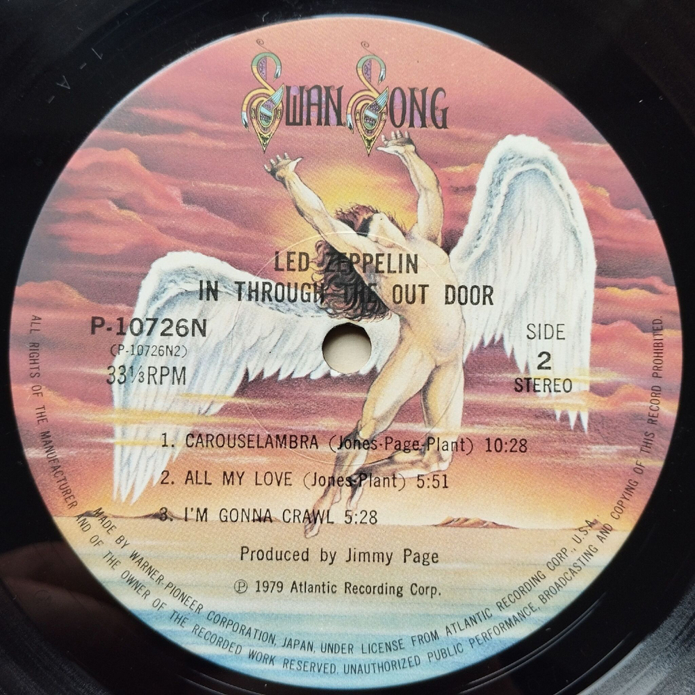 Винтажная виниловая пластинка LP Led Zeppelin In Through The Out Door (Japan 1979) (No Obi) C Sleeve Variant