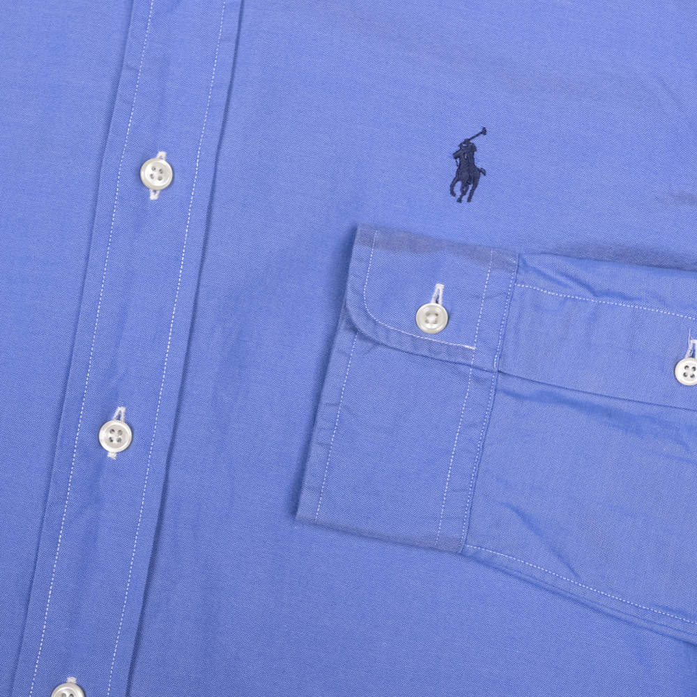 Классическая рубашка Polo Ralph Lauren синего цвета, M