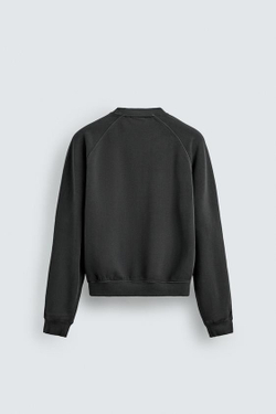 ZARA Х AARON LEVINE ТОЛСТОВКА С ЭФФЕКТОМ ПОТЕРТОСТИ, МОРСКОЙ СИНИЙ