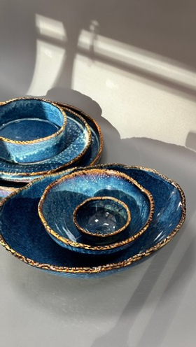 Салатник 7,5*4 см,фарфор,серия "Aqua Blue" P.L.