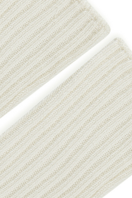 Носки удлинённые из хлопка Молочный