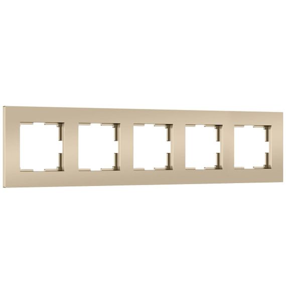 Рамка на 5 постов Slab шампань софт W0052911 a071629