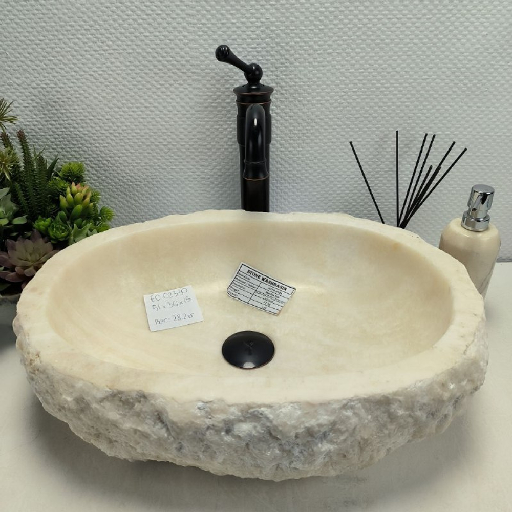 Раковина из оникса Erozy White EO-62330 51*36*15 0104