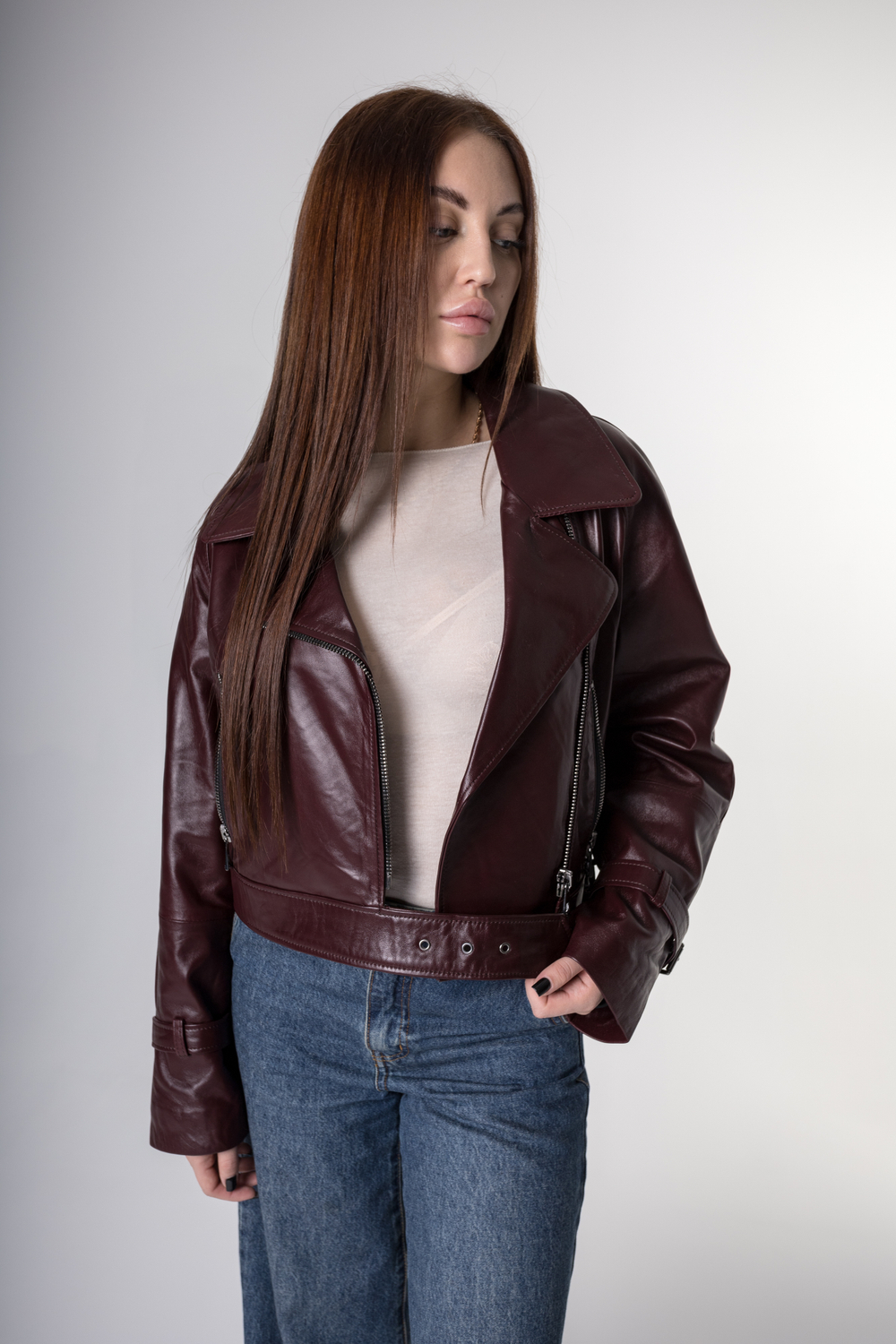 Косуха из натуральной кожи